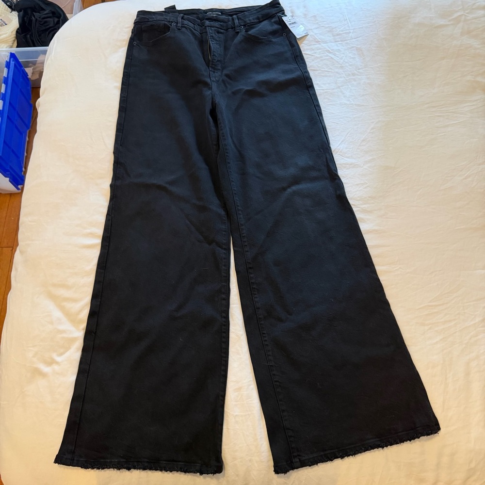 Good American Black Flare Jeans
